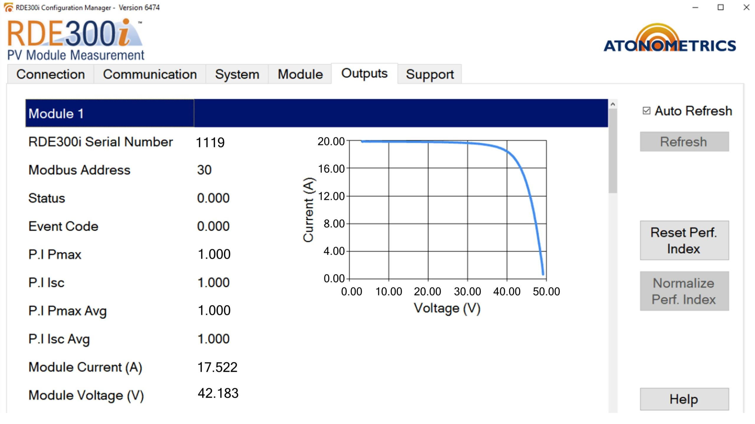 RDE300i Measuring IV Curve